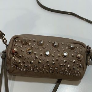 Junior Drake taupe Studded mini crosbody, EUC